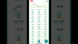 Sewaddle community day results pokemongo gaming pokemon mobilegame [upl. by Isiahi]