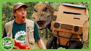 Box Fort GIANT TRex Challenge  TRex Ranch Dinosaur Videos for Kids [upl. by Assennej412]