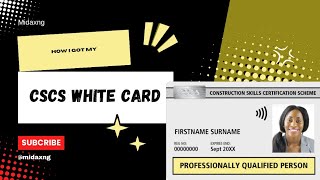 HOW TO GET YOUR WHITE CSCS CARD FOR PROFESSIONALS AND MANAGERS [upl. by Rolan]