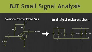 BJT Small Signal Analysis Common Emitter Fixed Bias and Voltage Divider Bias [upl. by Daryn]