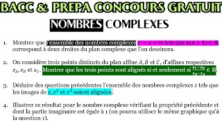 NOMBRES COMPLEXES EXERCICE 1 points aligné interprétation géométrique [upl. by Niro]