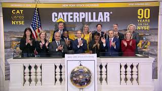 Caterpillar Celebrates 90 Years on the New York Stock Exchange [upl. by Waldo]