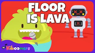 Floor Is Lava Song  THE KIBOOMERS Preschool Songs  Freeze Dance [upl. by Blasius]