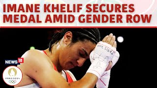 Imane Khelif Secures Algerias 1st Olympic Medal in Womens Boxing Amidst Gender Row  N18G [upl. by Coady986]