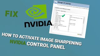 NVIDIA IMAGE SHARPENING EASY FIX [upl. by Annaillil]