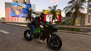 MSFS VR  Motorcycle Sim Rig  PSVR2  Cruising Hong Kong  Kawasaki Ninja H2 [upl. by Deonne]