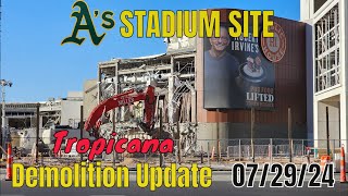 Tropicana Las Vegas Demolition Update 07 29 2024 [upl. by Derr]