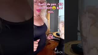 Budín de pan sin horno en 5 min😮 [upl. by Gothurd]