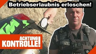 45 Grad Kennzeichenwinkel 🧐 Motorradfahrer geschnappt 12 Kabel Eins  Achtung Kontrolle [upl. by Ula]