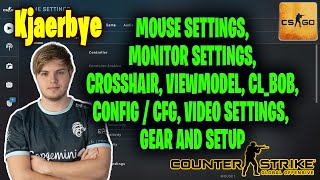 Kjaerbye CSGO Settings Monitor Settings Crosshair Viewmodel Gear and Settings 2021 [upl. by Hsur245]