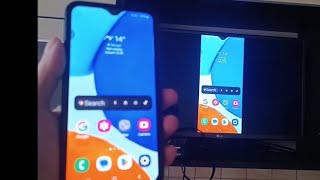 How to connect samsung A14 to lg tv  How to screen mirror samsung A14 5G to lg smart TV [upl. by Elleon]