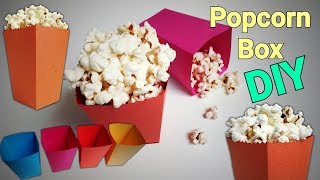 Popcorn Box  How To Make Popcorn Boxes  DIY Popcorn Box  Mini Popcorn box  Paper Popcorn Box [upl. by Hazlip]