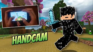 NEW Mobile Controls With Handcam Minecraft Hive Skywars [upl. by Ymirej]