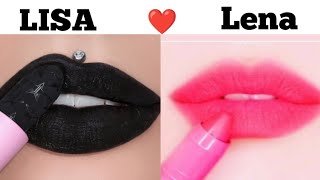 Lisa or Lena  Black🖤 vs pink💗  Lisa or lena black vs pink challenge [upl. by Bridie]