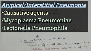 InterstitialAtypical Pneumonia  Mycoplasma Pneumoniae  Legionella Pneumophila [upl. by Rodgiva]