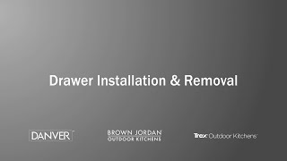 Drawer Installation amp Removal [upl. by Bonn]