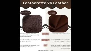 Leather vs leatherette know the difference By Fezmo Eazy Living [upl. by Daub]