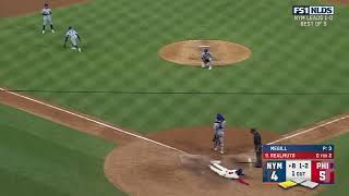 Vientos Cant Make the Play Runs Score Phillies Lead 64 Phillies Mets NLCS Postseason [upl. by Neehsar835]