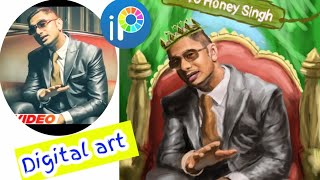 Digital art of yo yo honey singh yoyo honeysingh drawing [upl. by Atiuqehc988]