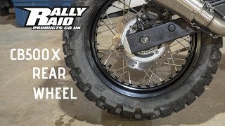 Rally Raid CB500x Build Rear Wheel [upl. by Epstein]