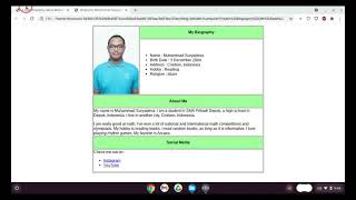 How to Make a Simple Biography Using HTML [upl. by Staley]