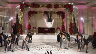 EPIC Bollywood x Gymnastics Wedding Groom Dance  NAATU NAATU  Rohan amp Anisha [upl. by Annad]