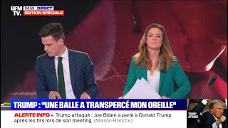 BFMTV  Edition spéciale Trump blessé extrait  Céline Pitelet Léopold Audebert — 14 juillet 2024 [upl. by Lopes]