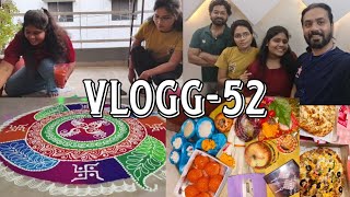 vlogg 52 Dhanteras ki pooja Bua k ghar gaye Rangoli bananeBhaiyo k sath lagayi lights✨🧿 diwali [upl. by Joed781]