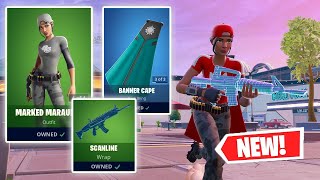 NEW BANNER Skin BANNER Cape and SCANLINE Wrap Gameplay in Fortnite [upl. by Froma201]