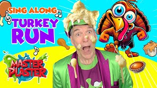 Fun Thanksgiving Song for Kids 🎶 Sing Along and Turkey Run 🤹 Master Plaster Stories [upl. by Ylatfen96]