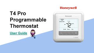 Honeywell T4 Pro Programmable Thermostat User Guide  TH4110U2005 Manual [upl. by Trotta]