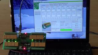 USB 16 Channel Relay Module  RS232 serial controlled DRM software [upl. by Noemis563]