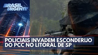 Exclusivo policiais invadem esconderijo do PCC  Brasil Urgente [upl. by Einuj477]