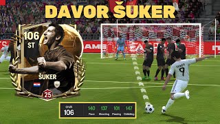 Review DAVOR ŠUKER 102 ST Ballon dOr 25 Icons Player Fc Mobile [upl. by Ydualc961]