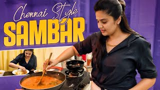 Chennai Style Sambar  Sambar Recipe  Sreemukhi Cookings  Latest Cooking Videos  Sreemukhi [upl. by Atekram]