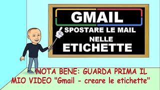 GMAIL  2 spostare le mail nelle etichette [upl. by Aggi]