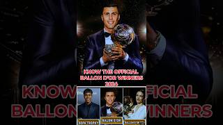 OFFICIAL 2024 BALLON DOR WINNERS ballondor2024 ballondorlive ballondorwinner footballnews [upl. by Mair]