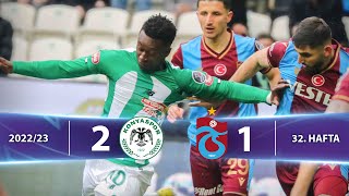 Arabamcom Konyaspor 21 Trabzonspor  HighlightsÖzet  Spor Toto Süper Lig  202223 [upl. by Neros]