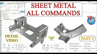 NX sheet metal all command  Complete tutorial on Sheet metal design in NX sheetmetaldesign PART 2 [upl. by Whitney288]