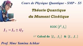 Théorie Quantique du Moment Cinétique Partie 2  chapitre 6  cours de physique quantique SMP [upl. by Batty]