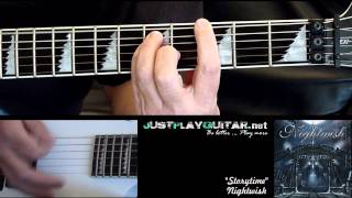 NIGHTWISH  Storytime  How to play part 12  guitar cover [upl. by Llertrac310]