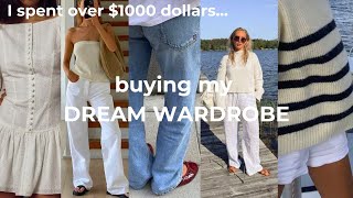 buying my dream wardrobe 🍓💌🥛  coastal street style pinterest [upl. by Axela]