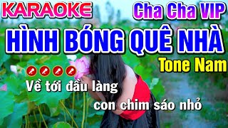 Hình Bóng Quê Nhà Karaoke Nhạc Sống Tone Nam  Cha Cha VIP   Tình Trần Organ [upl. by Aryk250]