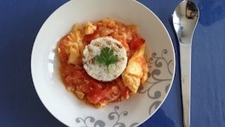 Recette de Tomate sautée aux oeufs brouillés [upl. by Storm868]