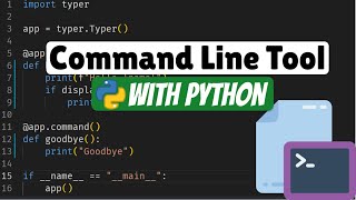 The Best way to build a Python command line tool  Python Typer Tutorial [upl. by Circosta]