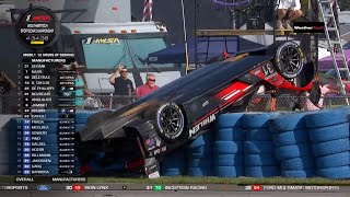 Cadillac 31 Pipo Derani violently crashes out of lead  Sebring 12 Hours 2024 [upl. by Haas]