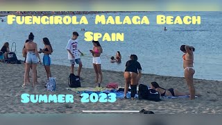 FUENGIROLA BEACH WALK Malaga Spain 🇪🇸  July 2023 4K [upl. by Carrew]