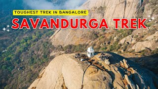 I went to toughest trek in Bangalore  Savandurga Trek  nikamma [upl. by Aenotna]