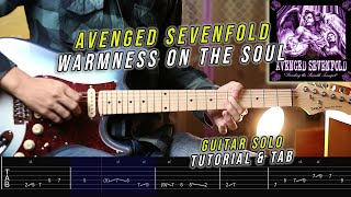 Avenged sevenfold  Warmness On The Soul Guitar Solo  Tutorial amp Tab [upl. by Aerbas]