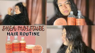 HOW TO USE SHEA MOISTURE PRODUCTS  SHEA MOISTURE HAIR ROUTINE  SHEA MOISTURE HONEST REVIEW [upl. by Neehsar]